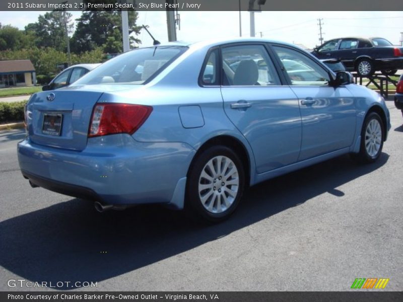 Sky Blue Pearl / Ivory 2011 Subaru Impreza 2.5i Premium Sedan
