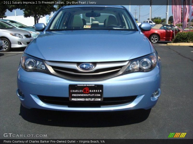Sky Blue Pearl / Ivory 2011 Subaru Impreza 2.5i Premium Sedan