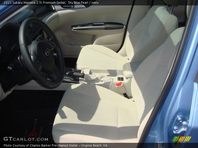 Sky Blue Pearl / Ivory 2011 Subaru Impreza 2.5i Premium Sedan
