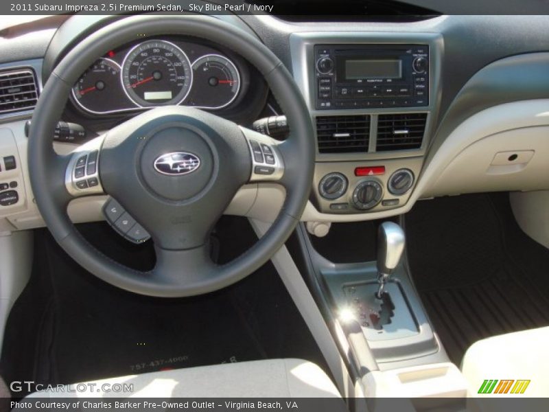 Sky Blue Pearl / Ivory 2011 Subaru Impreza 2.5i Premium Sedan