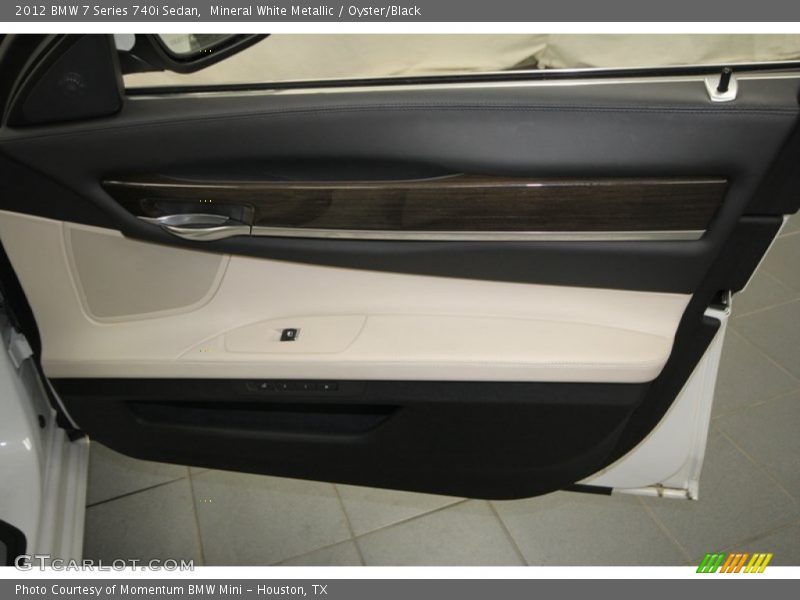 Mineral White Metallic / Oyster/Black 2012 BMW 7 Series 740i Sedan