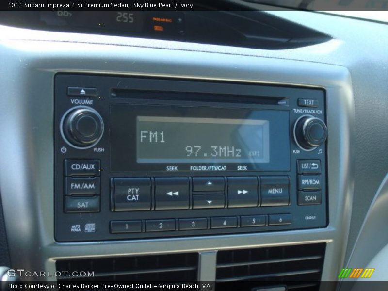 Sky Blue Pearl / Ivory 2011 Subaru Impreza 2.5i Premium Sedan