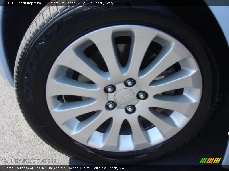 Sky Blue Pearl / Ivory 2011 Subaru Impreza 2.5i Premium Sedan