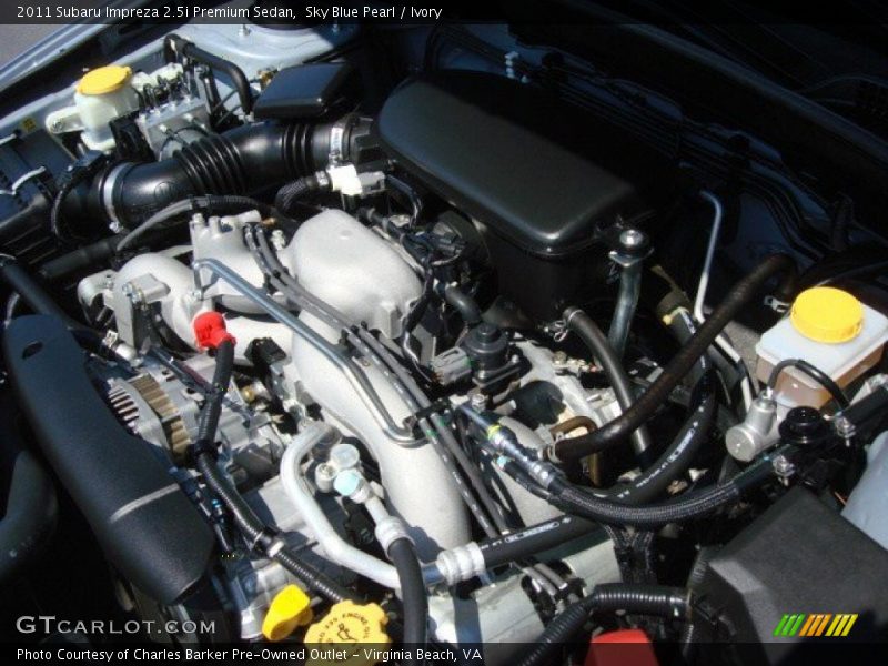 Sky Blue Pearl / Ivory 2011 Subaru Impreza 2.5i Premium Sedan