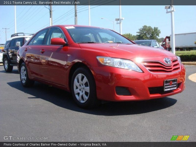 Barcelona Red Metallic / Ash 2011 Toyota Camry LE