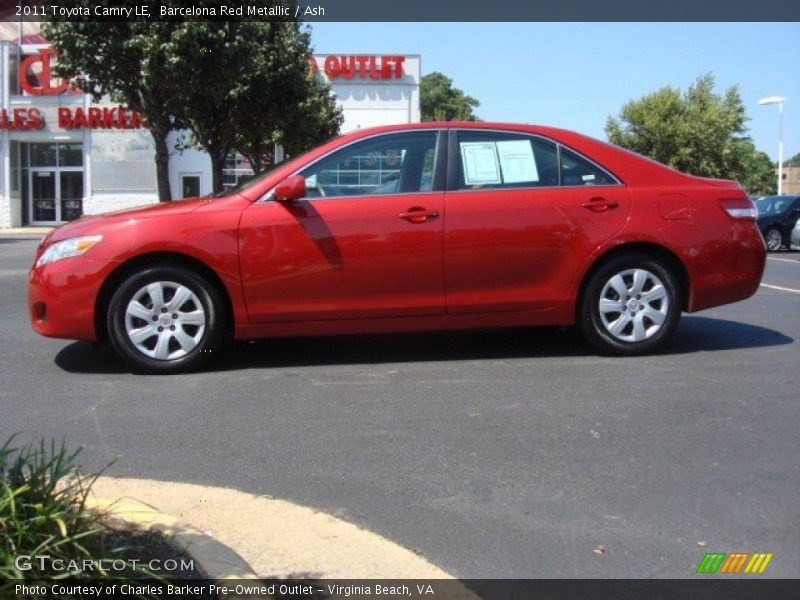 Barcelona Red Metallic / Ash 2011 Toyota Camry LE
