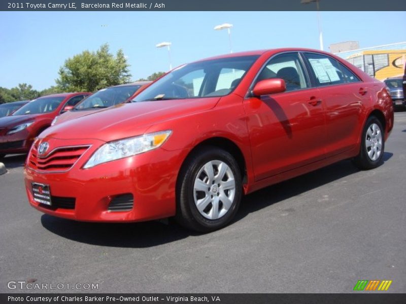 Barcelona Red Metallic / Ash 2011 Toyota Camry LE
