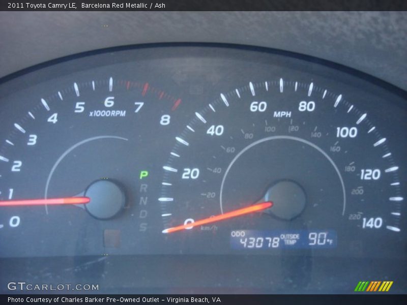 Barcelona Red Metallic / Ash 2011 Toyota Camry LE