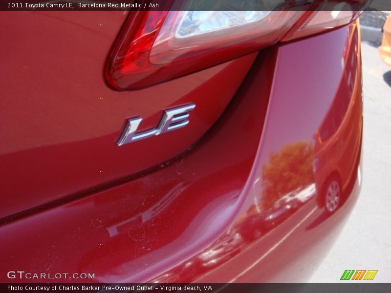 Barcelona Red Metallic / Ash 2011 Toyota Camry LE