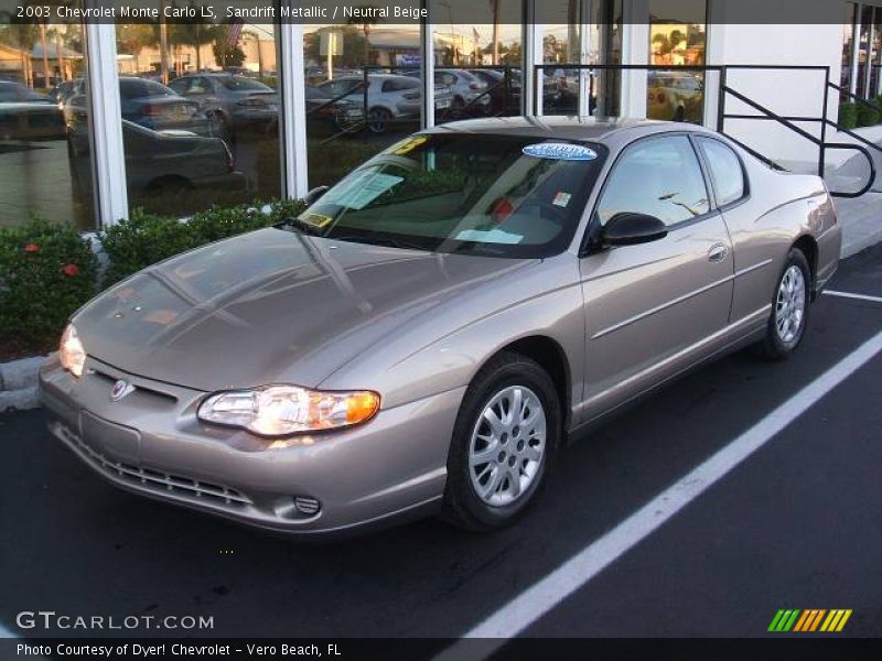Sandrift Metallic / Neutral Beige 2003 Chevrolet Monte Carlo LS