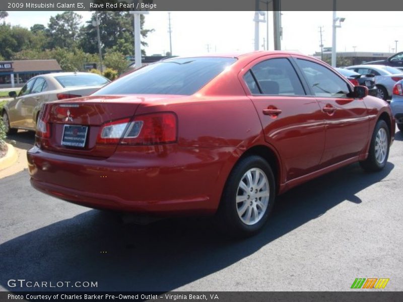 Rave Red Pearl / Beige 2009 Mitsubishi Galant ES