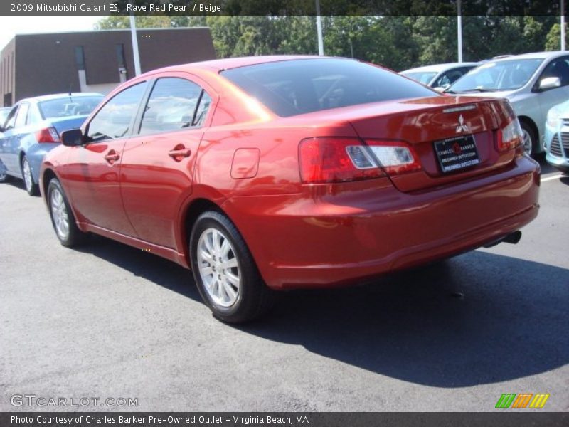 Rave Red Pearl / Beige 2009 Mitsubishi Galant ES