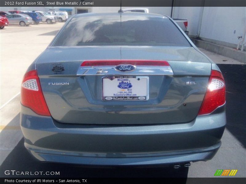 Steel Blue Metallic / Camel 2012 Ford Fusion SEL