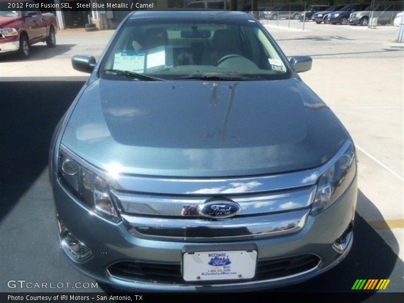 Steel Blue Metallic / Camel 2012 Ford Fusion SEL