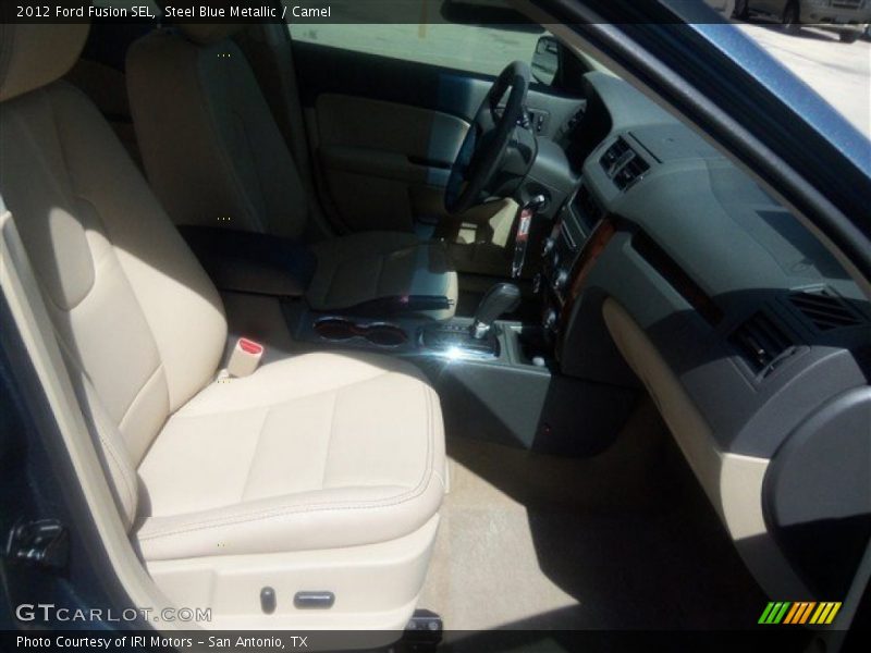 Steel Blue Metallic / Camel 2012 Ford Fusion SEL