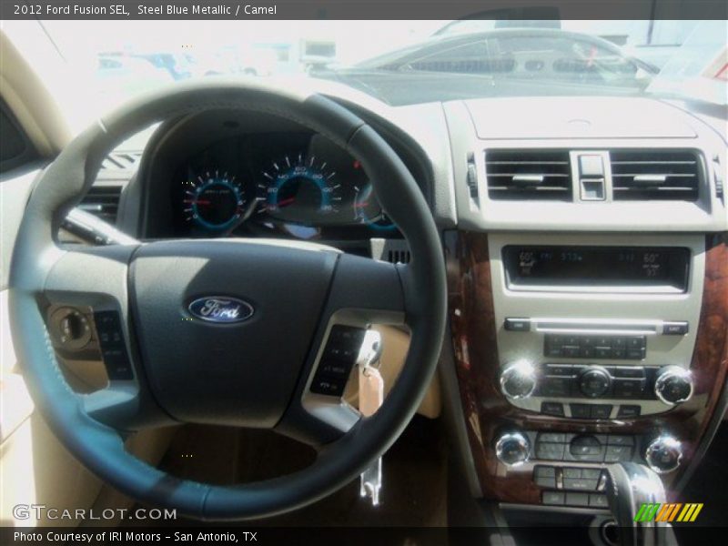Steel Blue Metallic / Camel 2012 Ford Fusion SEL