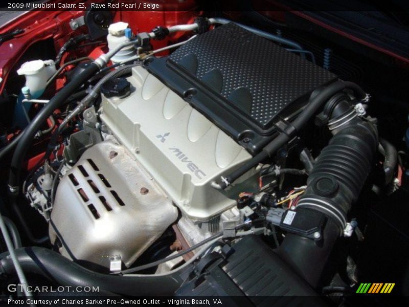 Rave Red Pearl / Beige 2009 Mitsubishi Galant ES