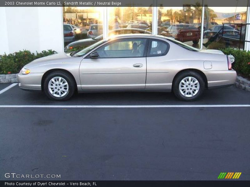 Sandrift Metallic / Neutral Beige 2003 Chevrolet Monte Carlo LS