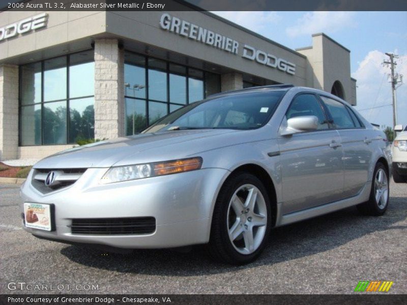 Alabaster Silver Metallic / Ebony 2006 Acura TL 3.2
