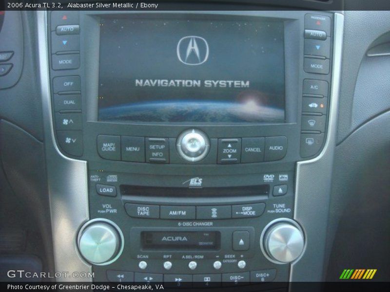 Alabaster Silver Metallic / Ebony 2006 Acura TL 3.2