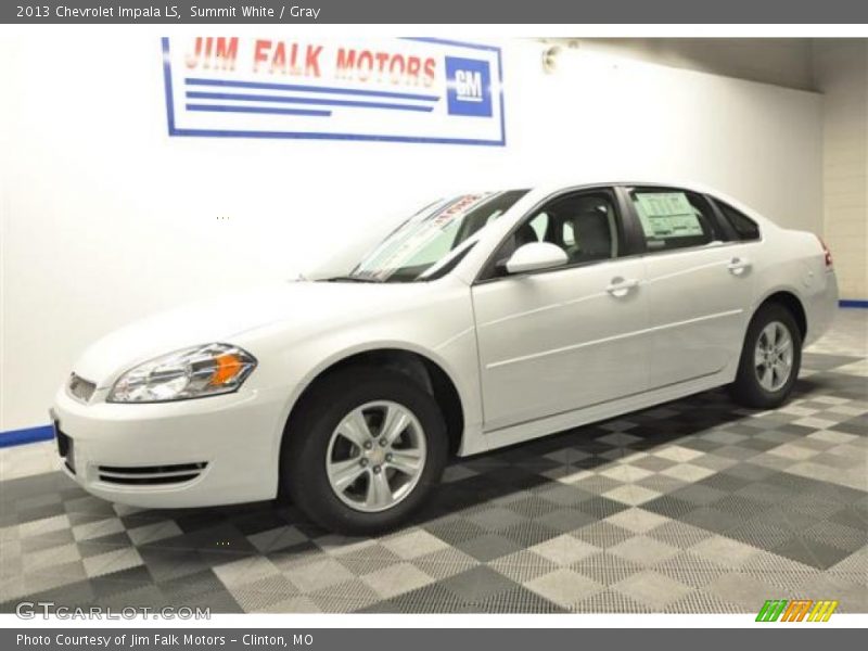 Summit White / Gray 2013 Chevrolet Impala LS