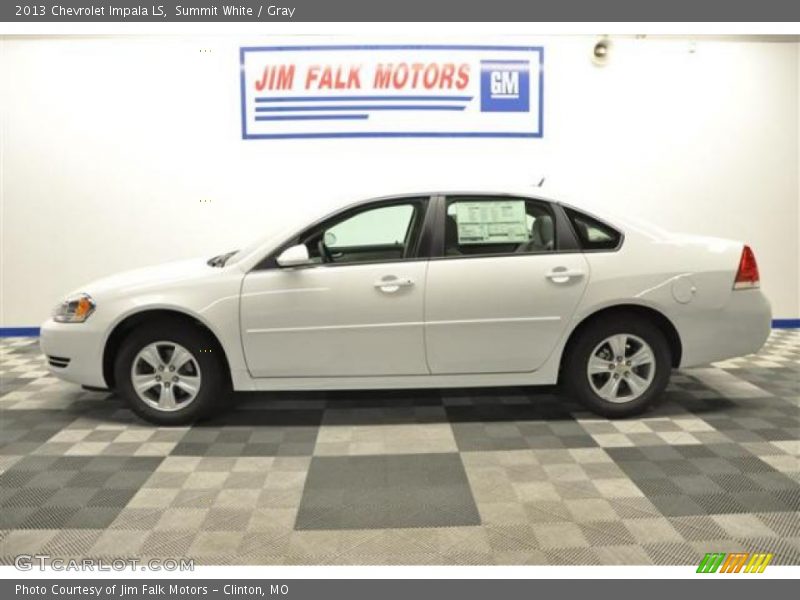 Summit White / Gray 2013 Chevrolet Impala LS