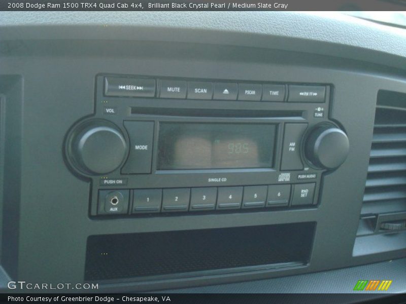 Brilliant Black Crystal Pearl / Medium Slate Gray 2008 Dodge Ram 1500 TRX4 Quad Cab 4x4