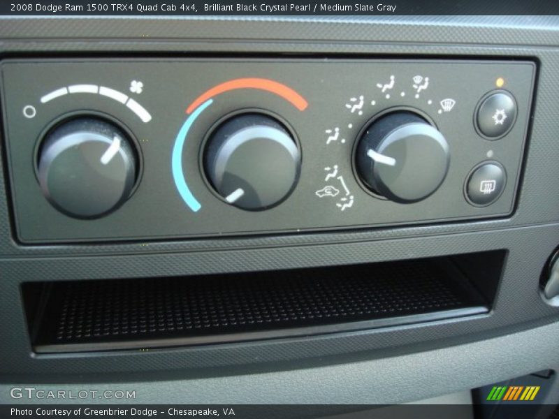 Brilliant Black Crystal Pearl / Medium Slate Gray 2008 Dodge Ram 1500 TRX4 Quad Cab 4x4