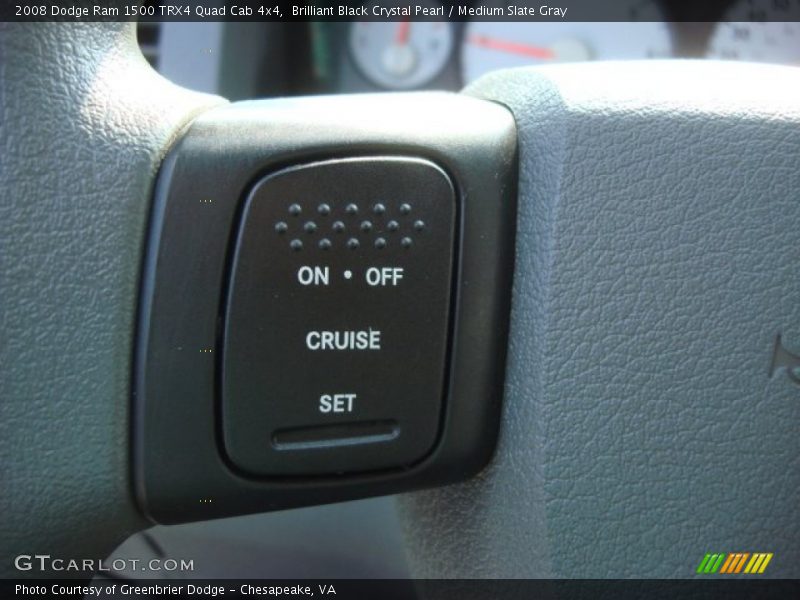 Brilliant Black Crystal Pearl / Medium Slate Gray 2008 Dodge Ram 1500 TRX4 Quad Cab 4x4