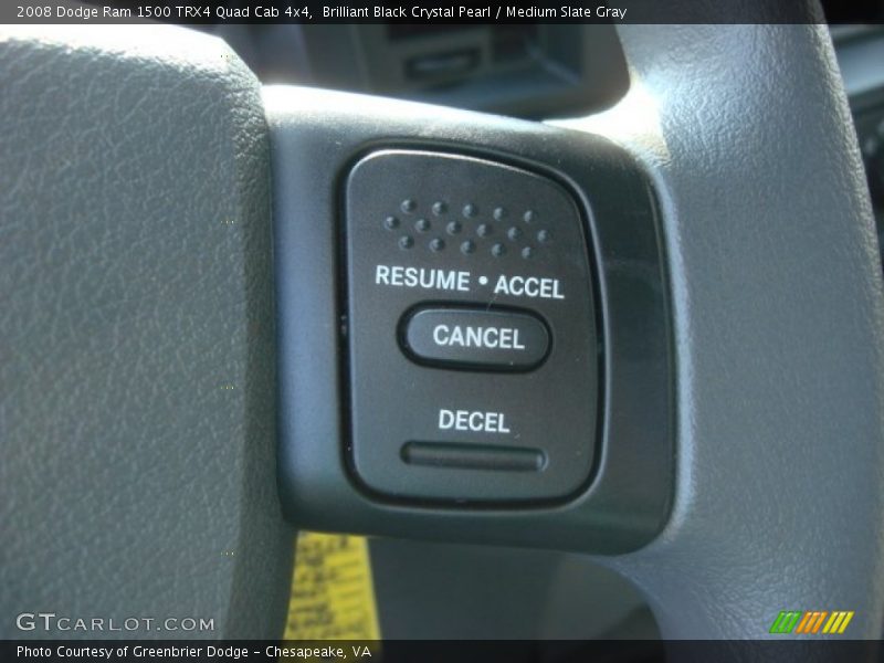Brilliant Black Crystal Pearl / Medium Slate Gray 2008 Dodge Ram 1500 TRX4 Quad Cab 4x4
