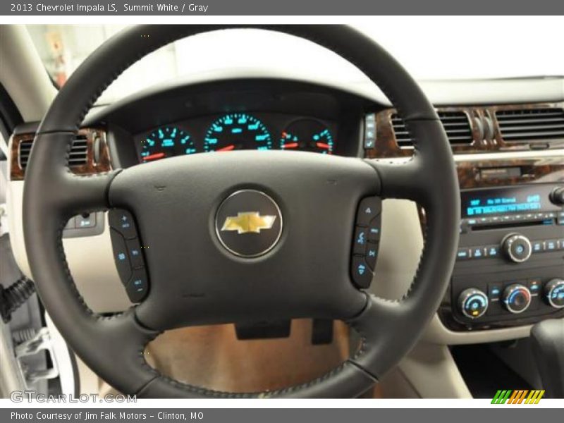 Summit White / Gray 2013 Chevrolet Impala LS