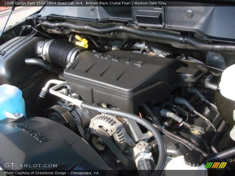 Brilliant Black Crystal Pearl / Medium Slate Gray 2008 Dodge Ram 1500 TRX4 Quad Cab 4x4