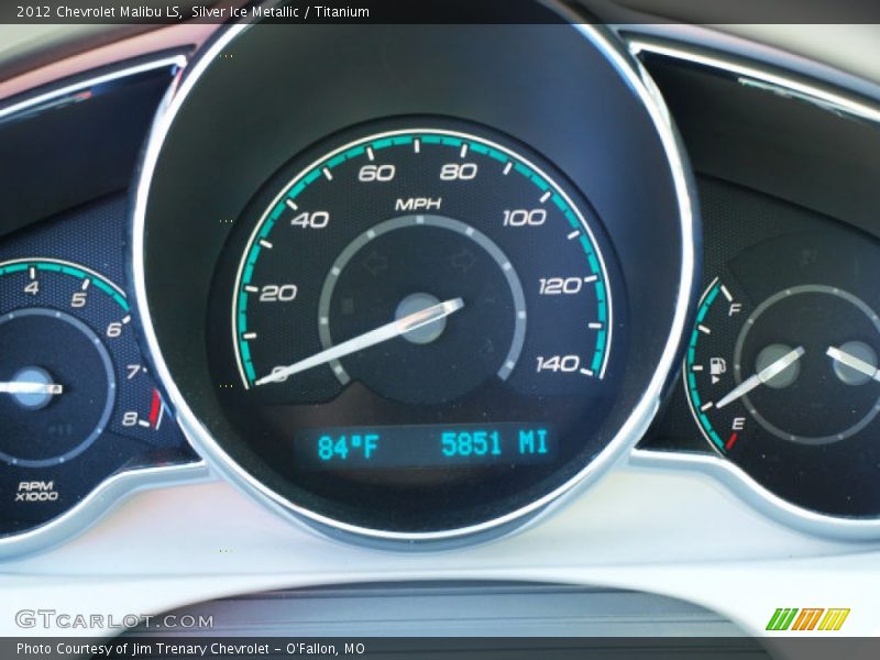 Silver Ice Metallic / Titanium 2012 Chevrolet Malibu LS