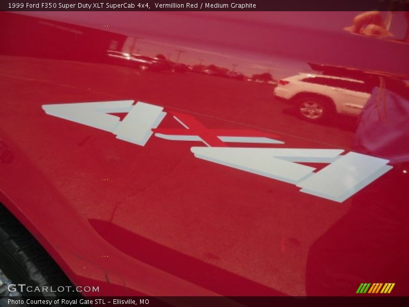 Vermillion Red / Medium Graphite 1999 Ford F350 Super Duty XLT SuperCab 4x4