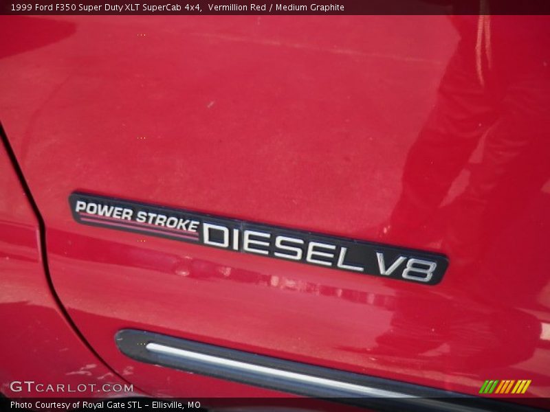 Vermillion Red / Medium Graphite 1999 Ford F350 Super Duty XLT SuperCab 4x4