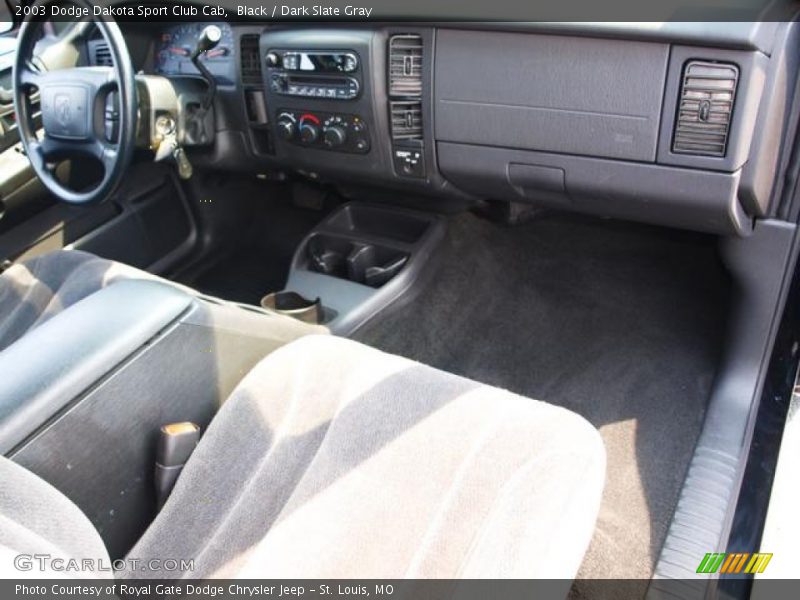 Black / Dark Slate Gray 2003 Dodge Dakota Sport Club Cab