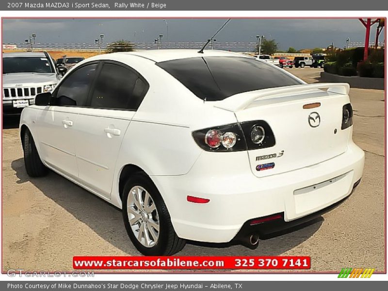 Rally White / Beige 2007 Mazda MAZDA3 i Sport Sedan