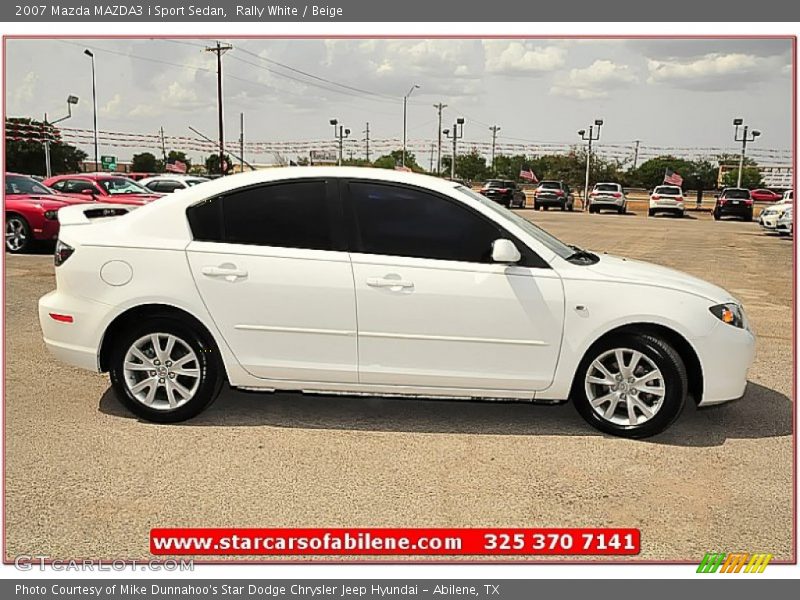 Rally White / Beige 2007 Mazda MAZDA3 i Sport Sedan