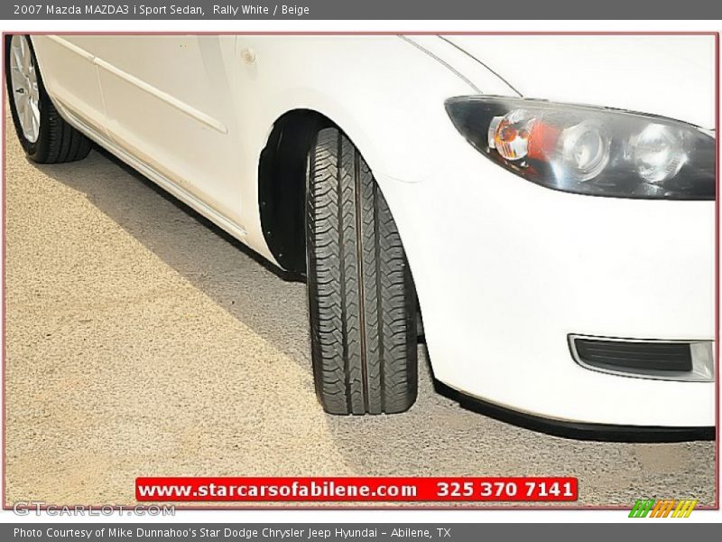 Rally White / Beige 2007 Mazda MAZDA3 i Sport Sedan