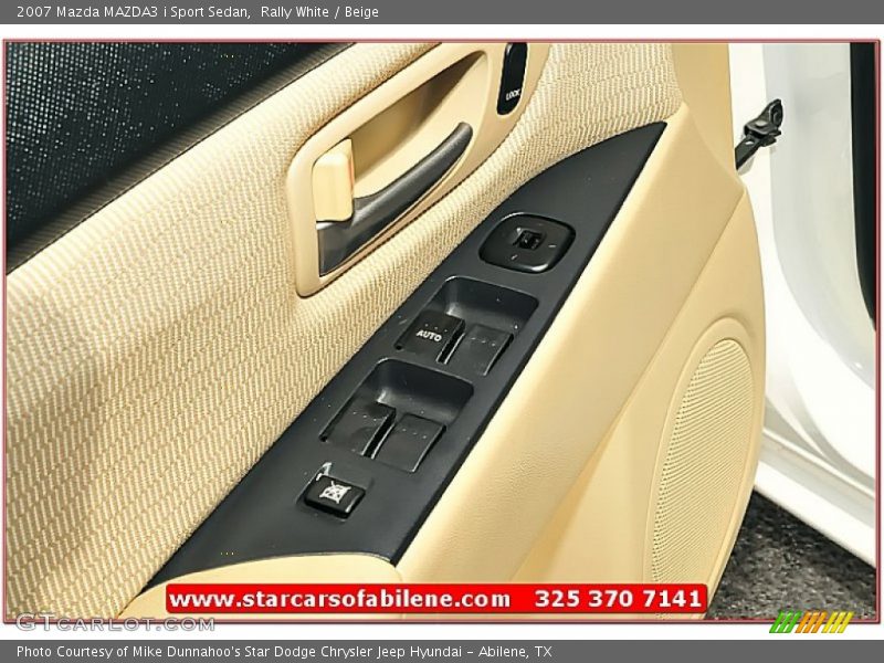 Rally White / Beige 2007 Mazda MAZDA3 i Sport Sedan