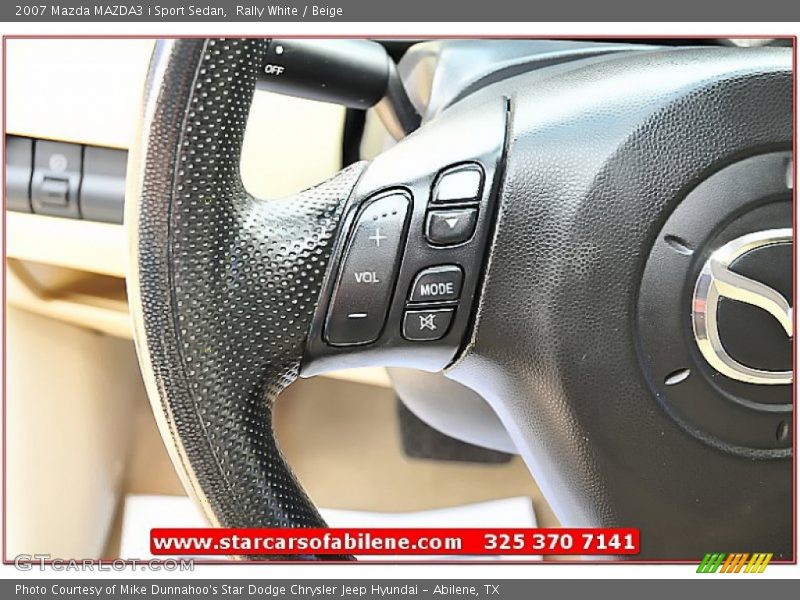 Rally White / Beige 2007 Mazda MAZDA3 i Sport Sedan
