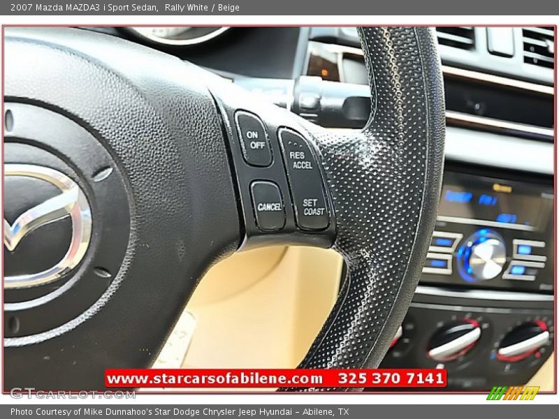 Rally White / Beige 2007 Mazda MAZDA3 i Sport Sedan