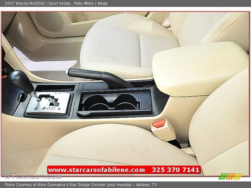 Rally White / Beige 2007 Mazda MAZDA3 i Sport Sedan