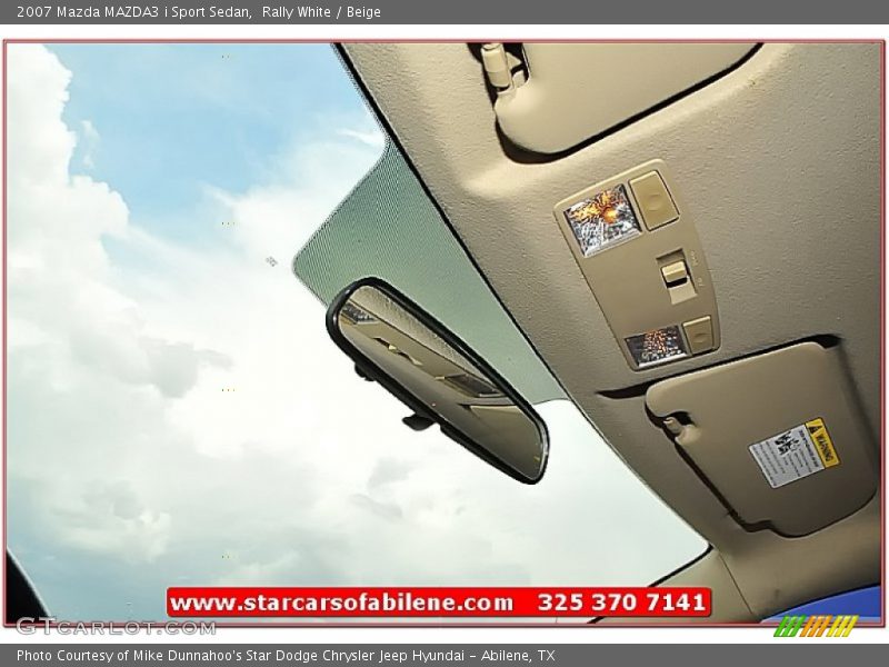 Rally White / Beige 2007 Mazda MAZDA3 i Sport Sedan