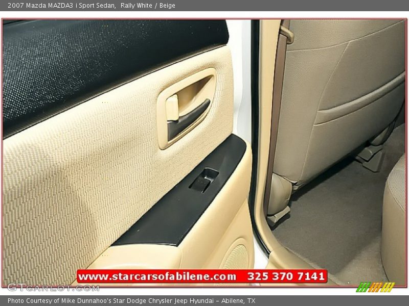 Rally White / Beige 2007 Mazda MAZDA3 i Sport Sedan