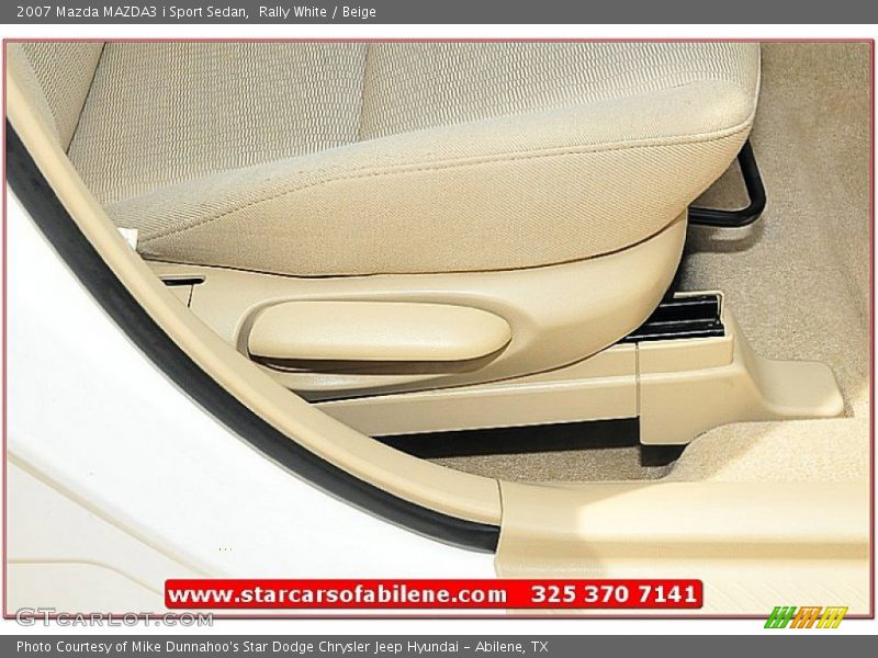 Rally White / Beige 2007 Mazda MAZDA3 i Sport Sedan