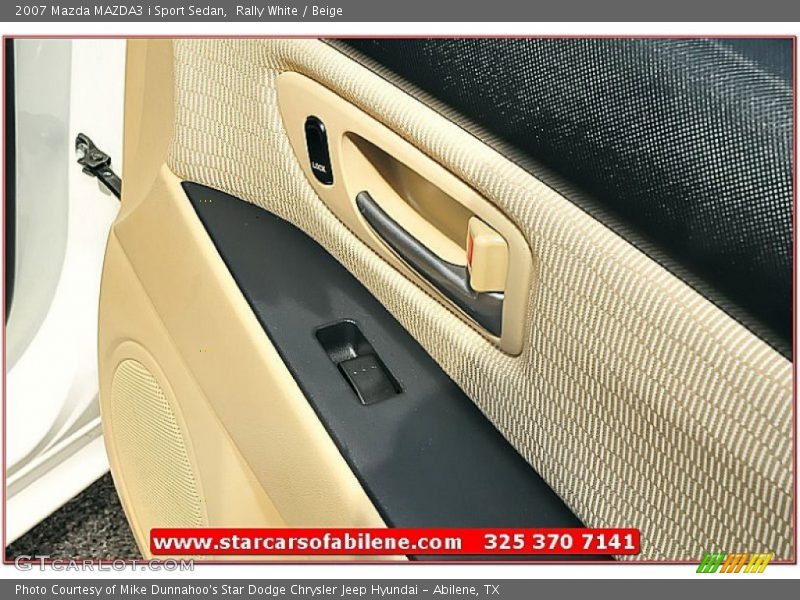 Rally White / Beige 2007 Mazda MAZDA3 i Sport Sedan