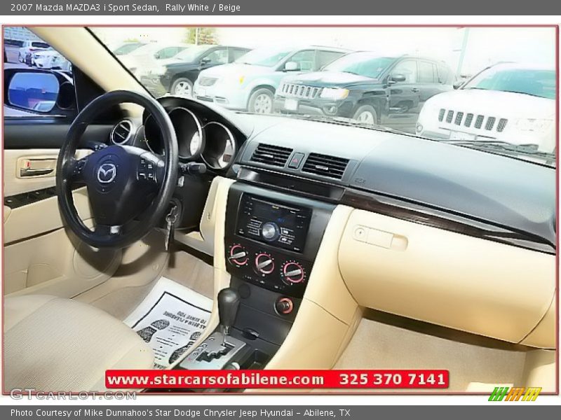 Rally White / Beige 2007 Mazda MAZDA3 i Sport Sedan