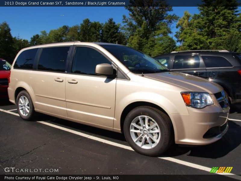 Sandstone / Black/Light Graystone 2013 Dodge Grand Caravan SXT