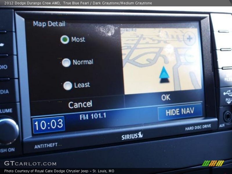 True Blue Pearl / Dark Graystone/Medium Graystone 2012 Dodge Durango Crew AWD